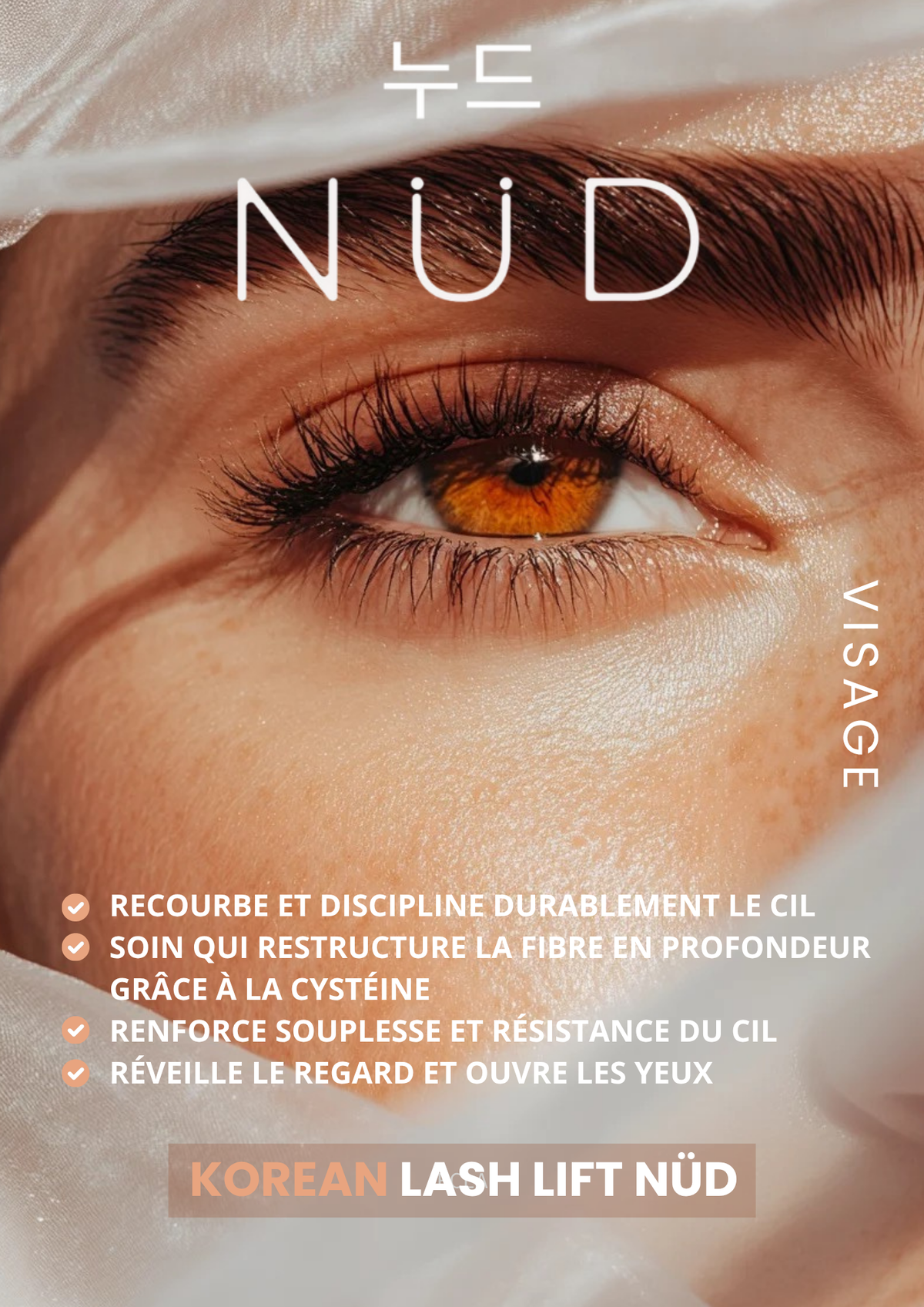 Rehaussement de cils coréen Korean Lash Lift NÜD à Paris, France